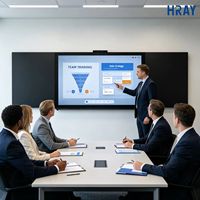 Panel de Presentación Inalámbrico HRAY de 86 Pulgadas para Salas de Capacitación Corporativa, Enseñanza Interactiva de Habilidades, Compatible con OEM y ODM