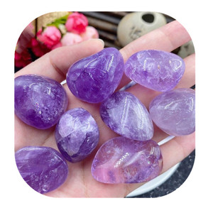 Cristalli Minerali Lucidati all'Ingrosso, Pietre Curative, Cristallo di Quarzo Naturale, <span class=keywords><strong>Ametista</strong></span> <span class=keywords><strong>Viola</strong></span> Levigata per Decorazione Casa - Product Image 1