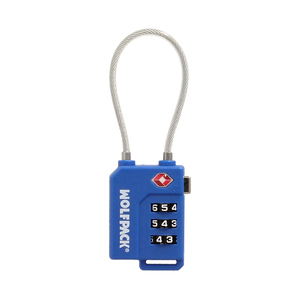 TSA 3-Digit Luggage <b>Lock</b> <b>with</b> Steel <b>Cable</b> - Product Image 1