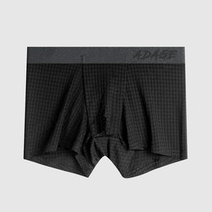 Ropa interior de tiro medio para hombre, pantalones cortos de seda de hielo para niños, Waffle, malla cuadrada plana, Color contrastante, transpirable para adolescentes - Product Image 6