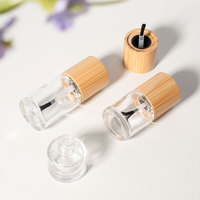 Personnalisé Unique 5ML 8ML 10ML 12ML 15ML Bouteilles en verre de vernis à ongles en bois de bambou vides personnalisées avec couvercle en bambou