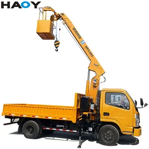 3 Ton 15M 2021 Used Truck Cranes 15000 Km 2000 Hours Howo Sinotruck Dongfeng Truck Mounted Crane