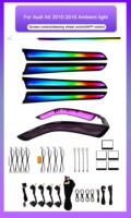 SJC Auto LED Éclairage Ambiant pour Audi A5 2010-2016 Modèles 64 couleurs Dynamic Symphony Saddle Ambient Lighting Kit Accessoires de voiture