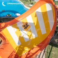 Kommerzielle Fiberglas-Wasserrutsche für Wasserparks, Outdoor-Fliegende-Teppich-Rutsche in Schüsselform für Heim- und Schulgebrauch, CMWaterparks Poolrutsche