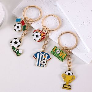 Creative Football Trophies Metal Keychains Athlete Souvenirs Pendants Ball Ornaments Small Gifts Wholesale Customizable - Product Image 2
