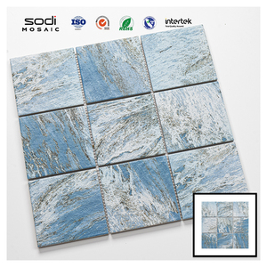 Venta al por mayor nuevos mosaicos de porcelana esmaltada azul yegua al aire libre para baño piscina azulejo de cerámica mate - Product Image 4