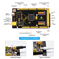 Keyestudio Kit de Démarrage Mega Plus Composants Électroniques et Capteurs pour l'Éducation à la Programmation STEM pour Arduino