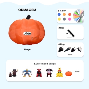 Citrouille gonflable géante publicitaire, modèle gonflable commercial pour fête d'Halloween - Product Image 5