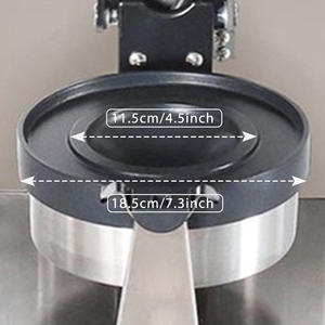 Machine à gaufres ronde en acier inoxydable AK14 1200W <span class=keywords><strong>gaufrier</strong></span> rotatif UFO commercial avec revêtement antiadhésif pour une cuisson uniforme - Product Image 6