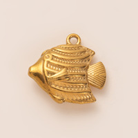Acier inoxydable or océan animaux breloques mode poisson pendentifs bracelet breloques pour bricolage femmes fabrication de bijoux
