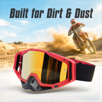 Personnalisé en stock lunettes de motocross de haute qualité détachable personnalisé en gros hors route Dirt Bike lunettes OEM lunettes de moto
