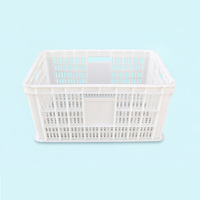Panier en plastique ventilé empilable, caisse de rangement en plastique pour légumes, panier de rangement empilable en gros