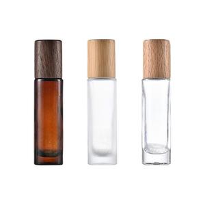 High Quality Custom Bech <strong>Essential</strong> <strong>Oil</strong> Perfume Bottles Glass Roller with <strong>Walnut</strong> Bamboo Lid for Skin Care - Product Image 6