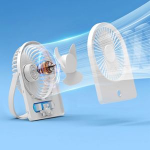 Venta al por mayor de alta calidad de la batería ventilador de escritorio personal Usb recargable Mini portátil 2 en 1 ventiladores de mano VENTILADOR DE MESA - Product Image 6