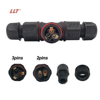 LLT L20 T Type 2 3 4 Pin Plastic Screw Fixing Led Strip Lighting Electrical IP68 Waterproof Cable Connector