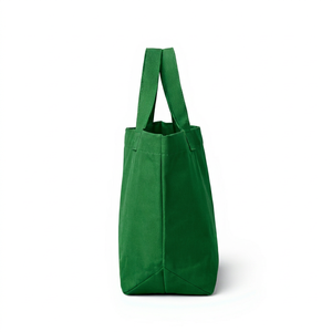 Sac fourre-tout personnalisé avec logo imprimé, réutilisable pour les courses, sac de transport quotidien, sac de plage en toile de coton robuste, ouvert - Product Image 4