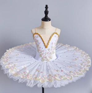 Tutú de Ballet Clásico Profesional para Adultos y Niños, <span class=keywords><strong>Disfraz</strong></span> de Ballet Lago de los Cisnes Blanco, Tutú Tipo Pancake, Vestido de Baile para Bailarinas, Niñas y Mujeres - Product Image 1