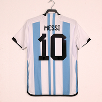 22ฟุตบอลโลก #10 Messi,เสื้อเจอร์ซีย์ฟุตบอลรุ่นสุดท้ายดีไซน์ล่าสุดอาร์เจนตินาเสื้อเจอร์ซี่ทีมกีฬา