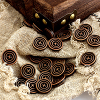 Boutons en bois décoratifs vintage pour vêtements d'enfants, motif en spirale naturel classique, anti-moustiques, assortis à tous les styles, vente en gros