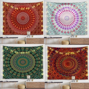 Psychédélique Bohême Premium Vintage Ambiance Raffinée Chambre Esthétique Mandala Série Tapisseries Médiation Yoga Pique-Nique Tapis - Product Image 3