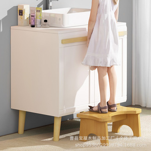 Bamboo Toilet <b>Stool</b> Minimalist Design Durable <b>Bathroom</b> Footstool For Children And Adults - Product Image 4
