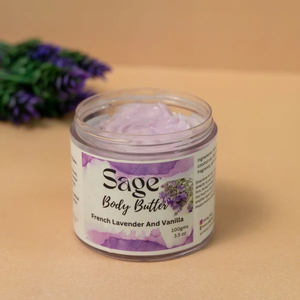 Crème corporelle exclusive à la lavande française et à la vanille de Sage, crème hydratante riche pour une peau douce et lisse, soin corporel quotidien - Product Image 3