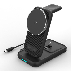 Soporte de cargador magnético inalámbrico 4 en 1 plegable de carga rápida de 15W para iPhone / Apple Watch / AirPods / <span class=keywords><strong>Android</strong></span> - Product Image 2