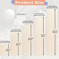 Supports cylindriques pour fête, supports de piédestal cylindriques pliables, présentoir pour mariage, support de piédestal pour gâteau, cylindre rond blanc
