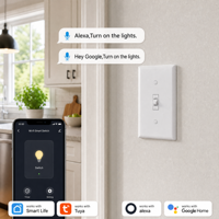Interrupteur intelligent à 3 voies US Matter avec variateur de lumière, compatible avec le protocole Thread pour les projets d'éclairage intelligent résidentiel