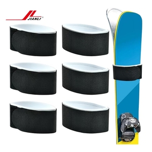 Correas de nailon ecológicas al por mayor, autoadhesivas, lavables, con adhesivo fuerte, tipo gancho y bucle, para soporte de bastones de esquí, con almohadilla acolchada. - Product Image 1