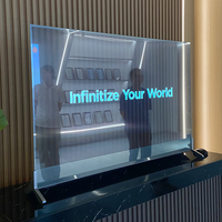 Écran de télévision intelligent transparent de 55 pouces pour bureau intérieur, écran OLED, lecteur publicitaire, affichage numérique