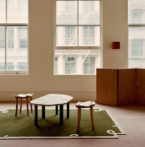 พรมขนสัตว์แบบพรีเมี่ยมสำหรับบ้านไร่ขนสัตว์พรม4X6ฟุตแบบนามธรรมพรมสี่เหลี่ยมผืนผ้าสีเขียวสำหรับห้องนั่งเล่นห้องครัวสูง - Product Image 4