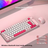 Set de Teclado y Ratón Inalámbrico de Modo Dual QW07, para Laptop, Interfaz USB, 1600 DPI, Ergonómico