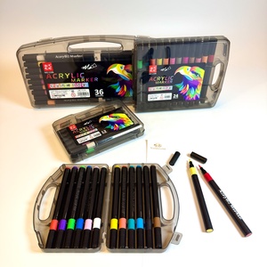 Lot de 48 Marqueurs Acryliques à Pointe Pinceau Souple, Séchage Rapide, Imperméables, pour Peinture Manuelle, <span class=keywords><strong>Graffiti</strong></span>, Bricolage, Stylo de Papeterie, Idéal Cadeau - Vente Flash - Product Image 4