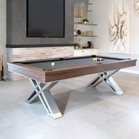 Table de billard de compétition haut de gamme en bois massif et ardoise de 9 pieds pour les clubs