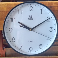 PEARL Jam dinding plastik quartz analog desain kustom, hiasan rumah jam dinding plastik 10 inci 2023