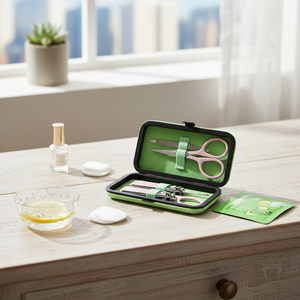 Professionnel 6 pièces ensemble de soins des ongles K beauté manucure pédicure Kit en acier inoxydable tondeuses fichier pince à épiler Cutter Kit coloré - Product Image 3