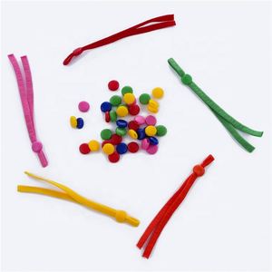 Banda Elástica Ajustable de Spandex Tejida Plana con Certificación REACH, 5mm, Colorida, con Lazos para las Orejas, Correas Suaves - Product Image 1