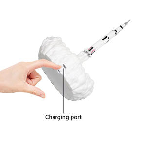 Lampe de Table de fusée Rechargeable par USB, Mini lampe d'impression 3D créative, lampe de nuit LED de fusée de <span class=keywords><strong>lune</strong></span> pour cadeau de noël - Product Image 5