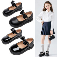 Nouvelles chaussures de princesse pour filles, style Mary Jane en cuir PU, fermeture à boucle et à crochets, pour toutes les saisons