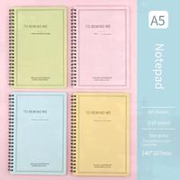 Carnets à Spirale Mignons Kawaii A5 à Couverture Rigide avec LOGO Personnalisé, Lot de 4 Journaux à Reliure Spirale, Fournitures de Bureau