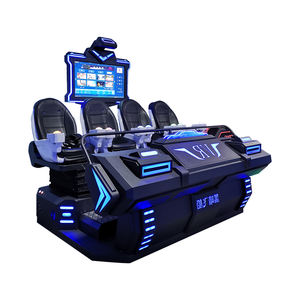 Simulador de movimiento electrónico 4 jugadores oscuridad nave espacial Realidad Virtual carreras máquina de juego de vuelo de movimiento completo para centro de juegos - Product Image 1