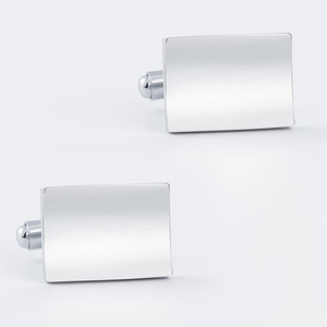 Gemelli da Uomo in Ottone Argentato Semplici ed Eleganti, Accessori per Completo, Gemelli per Feste, Basso MOQ - Product Image 6