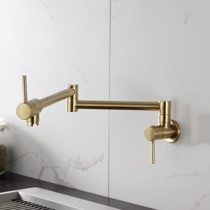 Thương Mại Cấp Thép Không Gỉ Nồi Phụ Vòi-Có Thể Thu Vào Tường Gắn Nhà Bếp Bồn Rửa Vòi Nước Với 360 ° Kép Đu Cánh Tay - Product Image 1