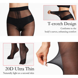 Collants OEM pour femmes 10D 20D en nylon ultra-transparent, à entrejambe en T, sans couture, amincissants, anti-accroc, très élastiques, doux et respectueux de la peau - Product Image 5