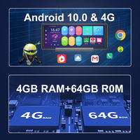 Pemutar Mp5 Mobil 10.26 ", navigasi GPS mobil 4G Android 13.0 4G + 64G dengan ADAS lensa ganda sistem Audio Radio