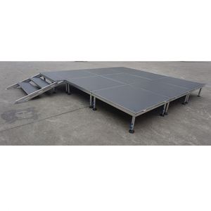 Plate-forme de scène portable réglable en aluminium 4x4 ronde pour les décorations de scènes d'événements - Product Image 1