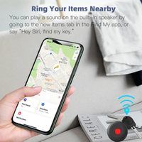 Localizador GPS para Rastrear Objetos, Paquete de 4, Compatible con la Aplicación Find My de iOS, para Llaves/Equipaje/Maletas, con Llamada de Emergencia SOS, Resistente al Agua IP67