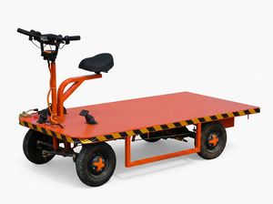 Chariot à <span class=keywords><strong>plateforme</strong></span> électrique 1200W à 4 roues, réversible, pour entrepôt, capacité 750 kg, chariot industriel - Product Image 2