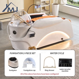 Moderne Friseursalon möbel Haar wasch kopf Spa Bett elektrische <span class=keywords><strong>Massage</strong></span> Shampoo Stuhl - Product Image 4